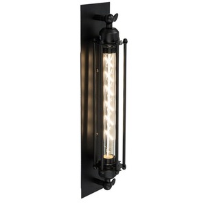 Černé nástěnné svítidlo Abigali Retro Loft E27 47 cm small 1