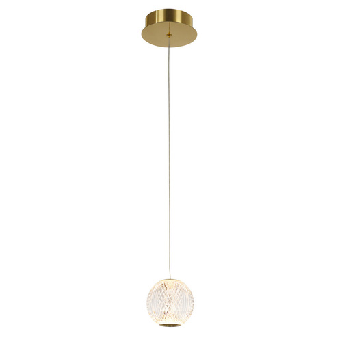 Kontrola Závěsné LED světlo Italux Rosario zlaté akryl 12 cm PND-12220121-1A-GD