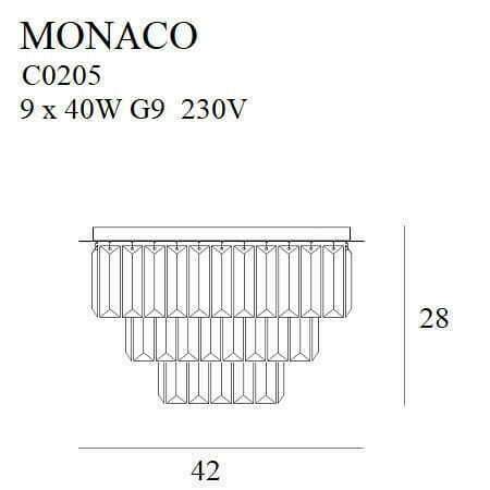 Kontrola Plafon Max Light Monaco C0205 zlatý 42 cm 9xG9