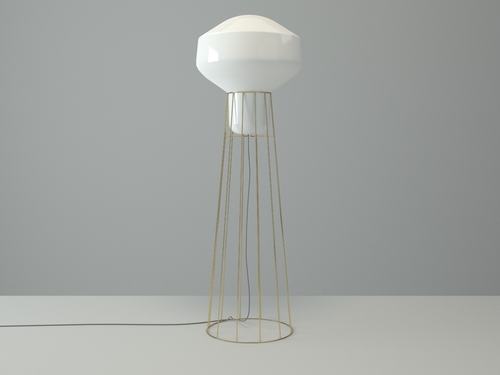 Kontrola Stojací lampa Fabbian Aérostat 43cm - pokovená mosaz - F27C03 19