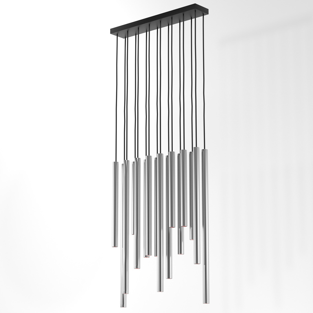 NER PANEL ZPD14 závěsný max. 14x2,5W, G9, 230V, černý drát, stříbrná barva (hladká rohož)