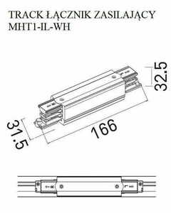 Napájecí přímý konektor pro kolejnicový systém Max Light MAX bílý MHT1-IL-WH MAX small 1
