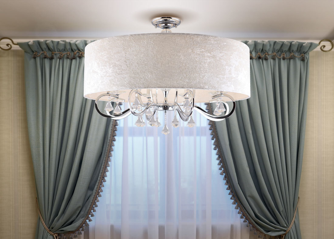 Pohled Plafon Max Light Amsterdam C0059 chrom ecru 8x40W 80 cm Plafon Max Light Amsterdam C0059 chrom ecru 8x40W 80 cm