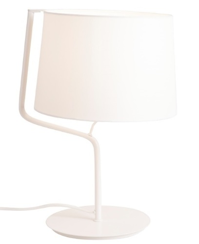 Kontrola Stolní lampa Max Light Chicago T0028 bílá kovová s textilním stínidlem 32 cm