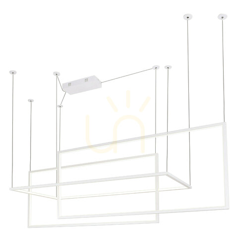 Kontrola Závěsné svítidlo Max Light Geometric P0272 bílé LED 145 cm
