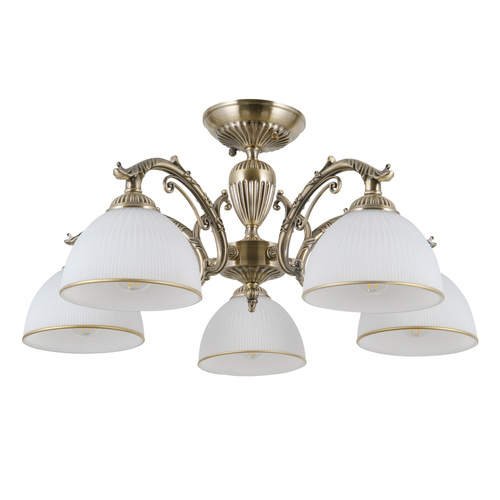 Kontrola Plafon Italux Feneza hnědý E27 5bodový PND-5122-5