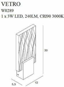 Nástěnné svítidlo Max Light Vetro W0289 zlaté LED 30 cm 1 Nástěnné svítidlo Max Light Vetro W0289 zlaté LED 30 cm small 1