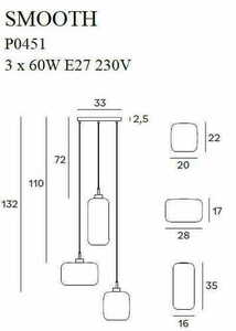 Přívěsné světlo Max Light Smooth P0451 zlaté 3xE27 155 cm 2 Přívěsné světlo Max Light Smooth P0451 zlaté 3xE27 155 cm small 2
