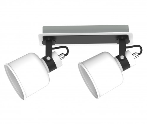 Kontrola Stropní bodové svítidlo Keter Lighting PAKO 1202 bílé 2xE14, lišta 28 cm