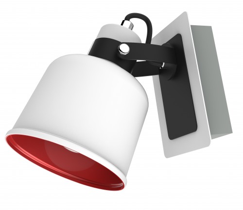 Kontrola Nástěnné svítidlo Keter Lighting PAKOS 1100, 1×E14, bílé s červeným vnitřkem