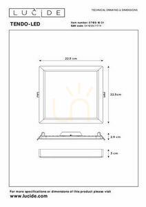Plafon Lucide TENDO-LED bílý LED 18W 3000K 1340lm 07106/18/31 small 9