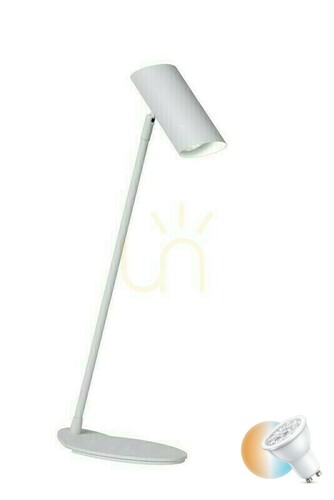 Kontrola Stolní lampa Lucide Hester bílá GU10 LED 7W moderní 53 cm