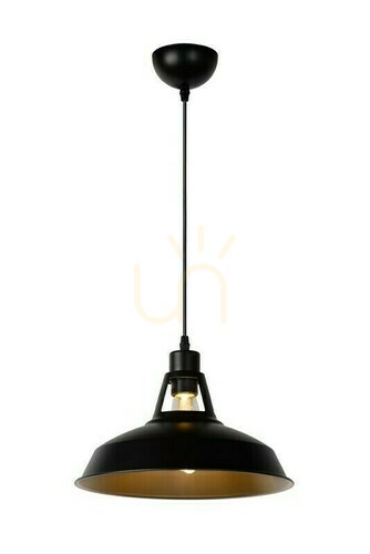 Kontrola Závěsné svítidlo Lucide BRASSY/BIS černé kovové vintage E27 31 cm 43401/31/30