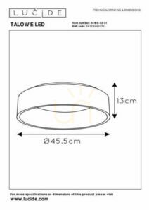 Plafon Lucide TALOWE LED 30W 45 cm bílý 46100/32/31 small 4
