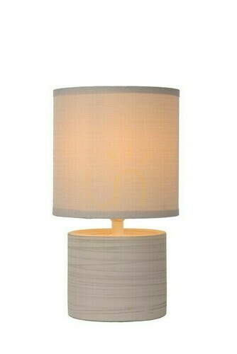 Kontrola Stolní lampa Lucide GREASBY béžová keramická Japandi E14 26 cm
