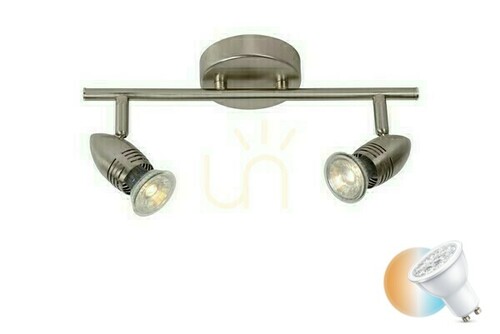 Kontrola Reflektor Lucide CARO-LED stříbrný GU10 2x5W LED