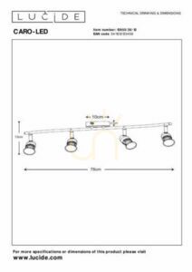 Reflektor Lucide CARO-LED 4x GU10 stříbrný LED 2700K 350 lm 13955/20/12 small 3