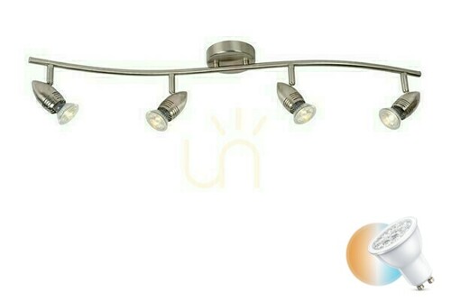 Kontrola Reflektor Lucide CARO-LED 4x GU10 stříbrný LED 2700K 350 lm 13955/20/12