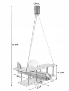 Lampa pro dítě Letadlo 1041040 small 3