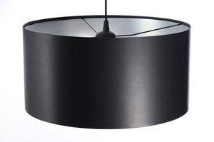 Černostříbrná závěsná lampa 50cm LEXIE E27 60W latex, satén - prodej small 3