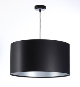 Černostříbrná závěsná lampa 50cm LEXIE E27 60W latex, satén - prodej small 0