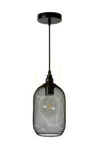 Závěsné svítidlo Lucide MESH černé E27 60W vintage 15 cm 43404/15/30 small 1