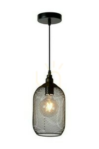 Závěsné svítidlo Lucide MESH černé E27 60W vintage 15 cm 43404/15/30 small 0