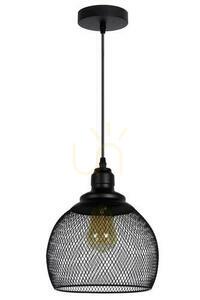 Závěsné svítidlo Lucide MESH černé E27 vintage 22 cm 43404/22/30 small 1