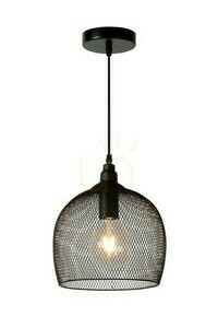 Závěsné svítidlo Lucide MESH černé E27 vintage 22 cm 43404/22/30 small 0