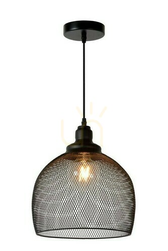 Kontrola Závěsné svítidlo Lucide MESH černé E27 28 cm 43404/28/30