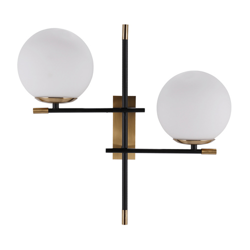 Kontrola Nástěnné světlo Italux Stelia černé E14 2x5W WL-43660-2