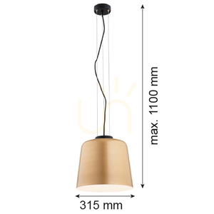 Závěsná lampa ARGON BERKLEY zlatá bílá černá E27 4690 small 5