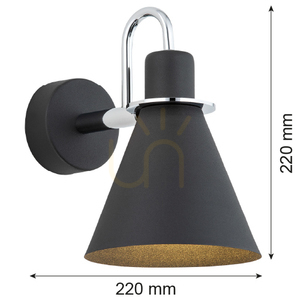 Nástěnné svítidlo Argon Beverly černá chrom E27 SKU 4709 small 2