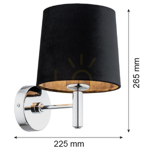 Nástěnná lampa ARGON BOLZANO PLUS černá chrom E27 SKU 4726 small 4