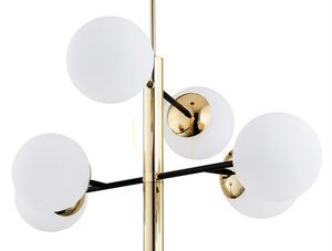 Závěsná lampa Argon Cameron 8xE27 opál matná černá mosaz 5041 small 4
