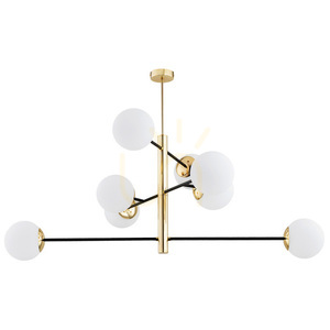 Závěsná lampa Argon Cameron 8xE27 opál matná černá mosaz 5041 small 5