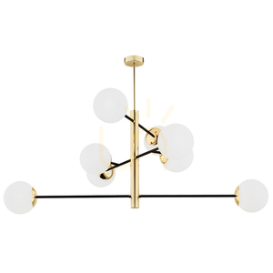 Závěsná lampa Argon Cameron 8xE27 opál matná černá mosaz 5041 small 0