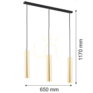 Závěsné svítidlo Argon Gomera Plus mosaz černá, 3x GU10, SKU 6113 small 3