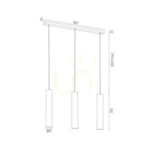 Závěsné svítidlo Argon Gomera Plus mosaz černá, 3x GU10, SKU 6113 small 4