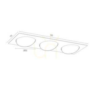 Zapuštěné svítidlo ARGON OLIMP PLUS 3xGU10 bílé SKU 6115 BZ small 2