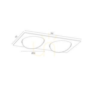 Zapuštěné svítidlo ARGON OLIMP PLUS 2x GU10 černá struktura 1047 BZ small 4