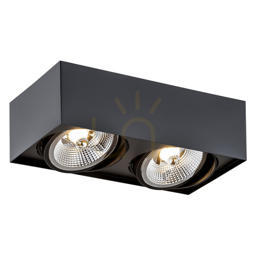 Kontrola Stropní svítidlo ARGON Rodos Plus černé, GU10, 2x1W, 300 mm, 1049 BZ