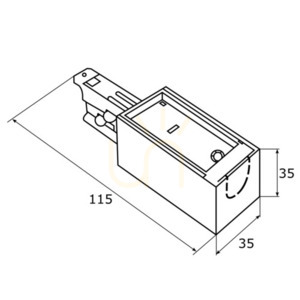 Napájecí terminál pro 3-okruhovou lištu ARGON T-RACK černý 4366 small 2