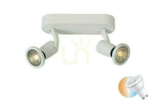 Kontrola Plafon Lucide Jaster LED bílý GU10 2 světla 350 lm 2700K 11903/10/31
