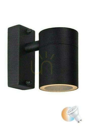 Kontrola Venkovní nástěnné svítidlo Lucide ARNE-LED černé IP44 GU10 LED 5W 350 lm