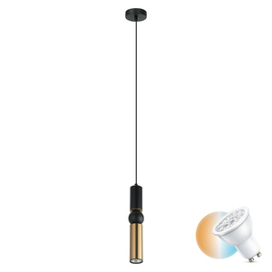 Závěsná lampa Italux Isadoria černá starobronzová GU10 PND-14290-1-BRO-BK small 0