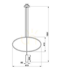 Závěsné svítidlo Thoro HOLAR 1 černé 81 cm GU10 small 9