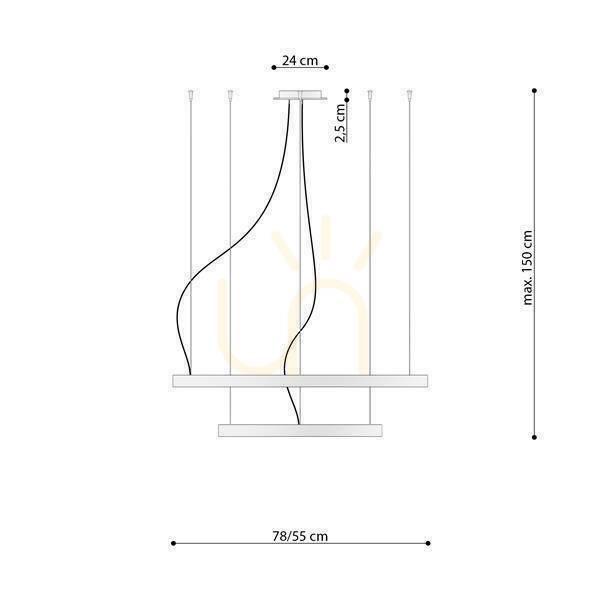 Kontrola Lustr RIO 2 55/78 černá 3000K Thoro Lustr RIO 2 55/78 černá 3000K Thoro