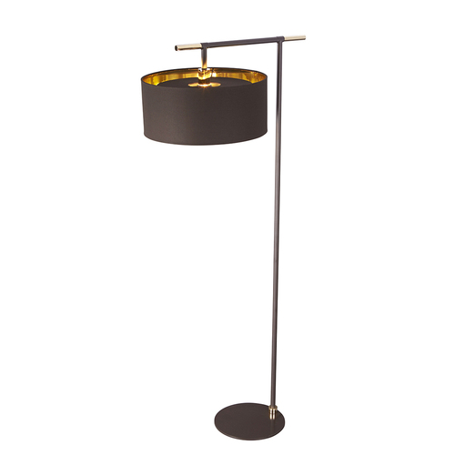 Kontrola Balance 1 Light Stojací lampa - Hnědá a leštěná mosaz Elstead