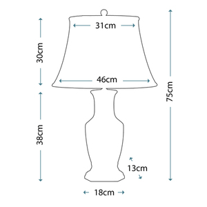 Modrá šestihranná 1 světlá stolní lampa Elstead small 5